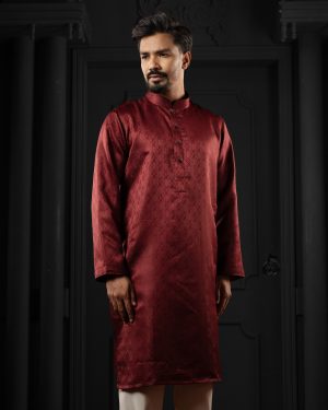 Royal Crimson Lite Katan Panjabi