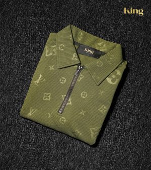 Old Money Half Zipper Polo - Olive