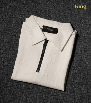 Old Money Half Zipper Polo - Off White